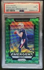 2024 Panini Prizm Drake Maye Emergent RC Green Wave Rookie #4 Patriots PSA 9