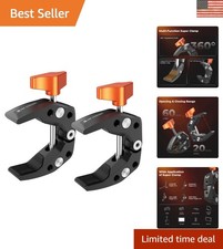 Lightweight 2-Pack Photography Super Clamps with 1/4" Thread for Versatile Use
