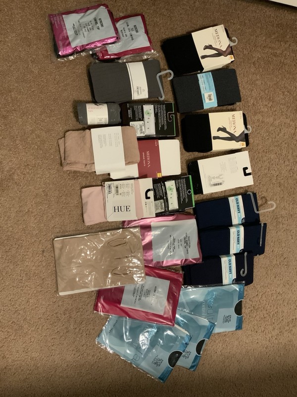 Set Of 22 New With Tags Ladies Pantyhose And Tights Size Small/Medium
