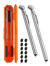 AstroAI Pencil Tire Pressure Gauge 2 Pack (10-75PSI, 10-120PSI ±2% Span), V