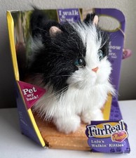 NEW FurReal Friends Lulu's Walkin' Kitties Black  White Cat 2009 New In Box