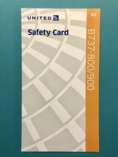 UNITED AIRLINES SAFETY CARD--737-800/900