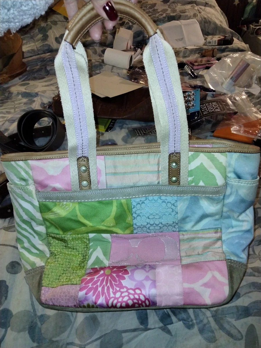 Coach pastel patchwork best sale purse