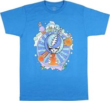 Grateful Dead Band Lightning Skull Logo Tee Shirt New