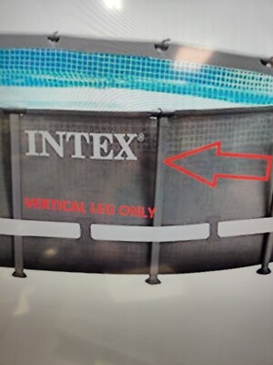 D Shaped Intex Vertical Leg Pole Bar Ultra Frame 52-inch Swimming Pool 52''