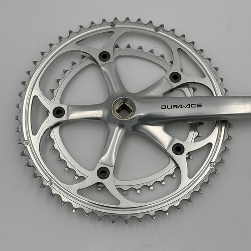 Set pedivelle vintage Shimano Dura Ace FC-7410 170mm 130 BCD 53t 39t SG quadrate - Foto 2 di 10