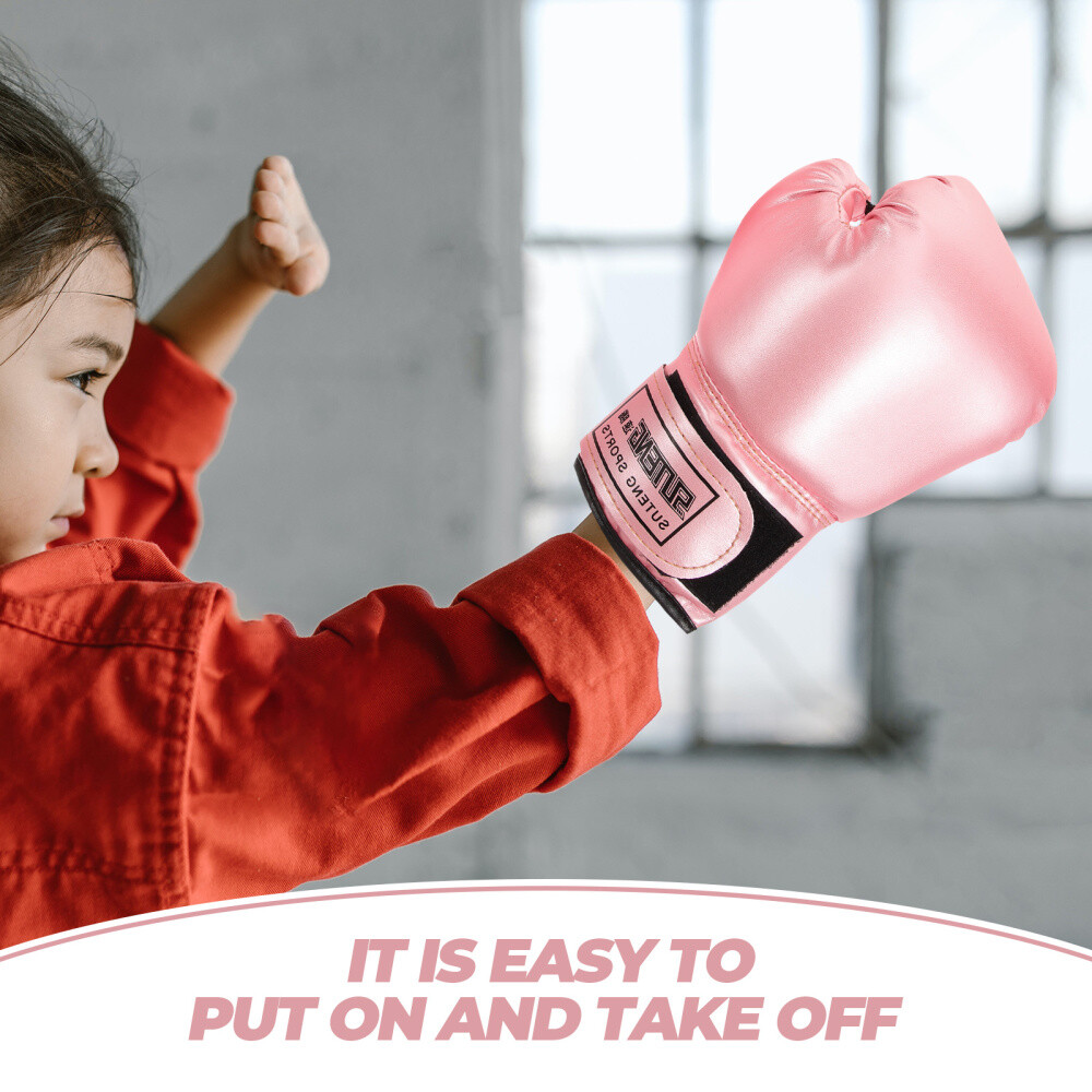 Pink Punching Bag Boxing Gloves Women Hand Wraps Children's Woman