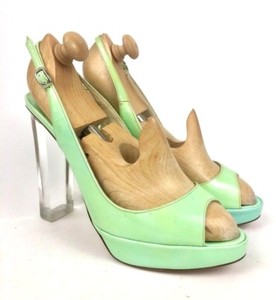 pastel green heels