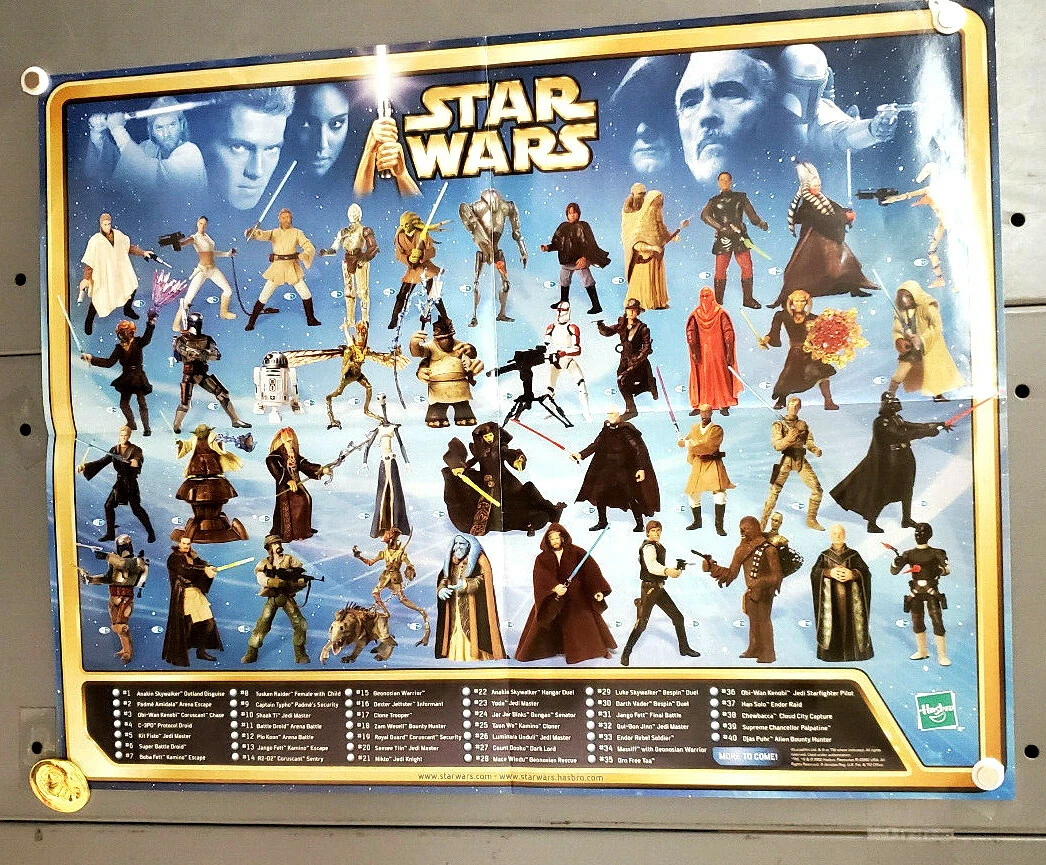 2002 Star Wars Hasbro Attack Clones Action Figure Promotional Ad