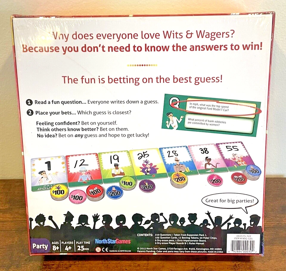 Wits and Wagers Party Edition Juego de Mesa North Star Games Nuevo Precintado 2015 Foto 2 de 4