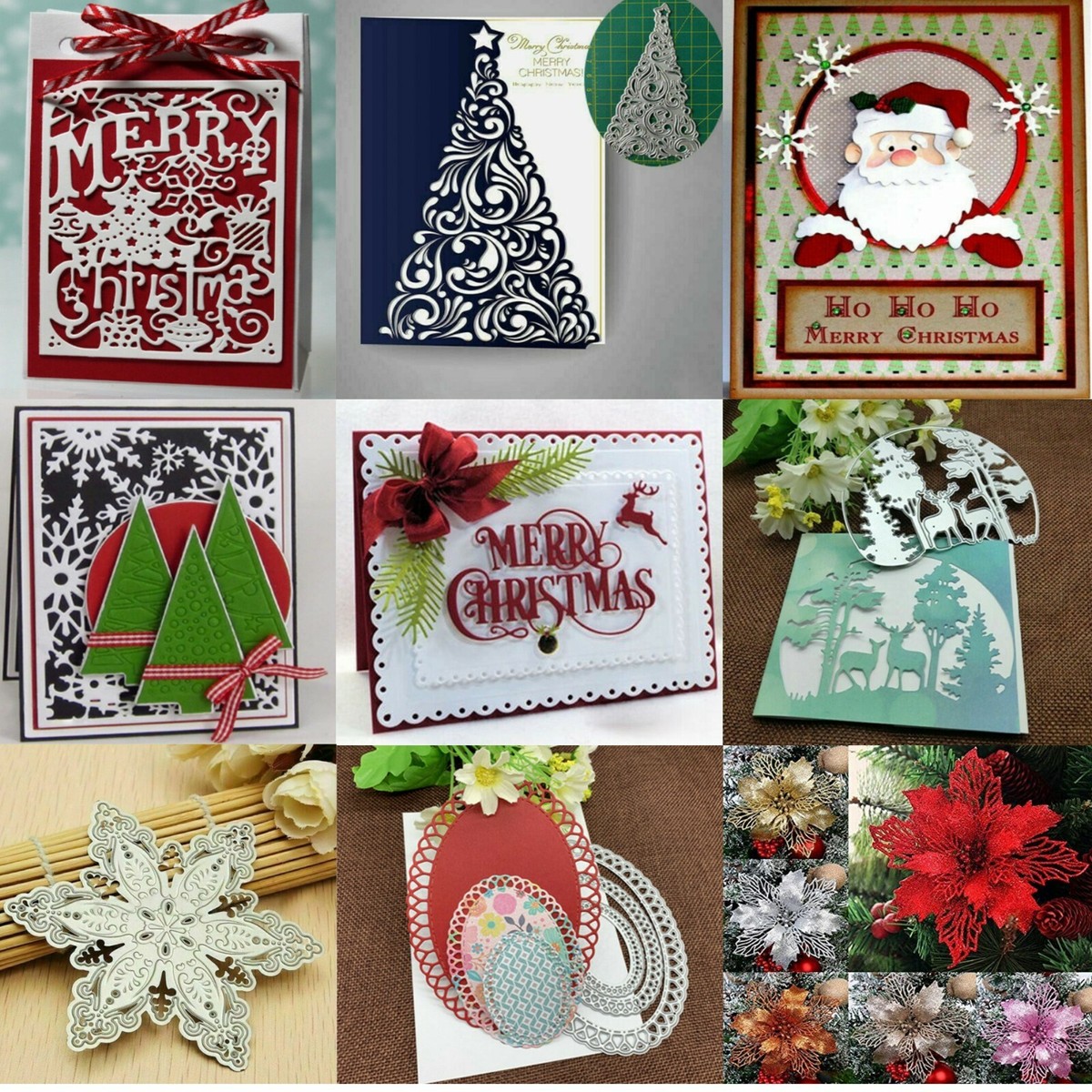 Merry Christmas Maple Metal Cutting Dies Cut Scrapbooking Album