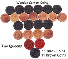 Carrom Carom Board wooden Coins with one free Plastic striker for sale