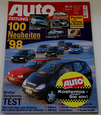 Auto Zeitung 25/97 Mercedes A-Klasse, Mercedes C 220 CDI, Land Rover Freelander