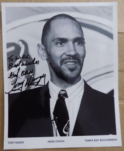 Tony Dungy Head Coach Tampa Bay Buccaneers Autographed Photo