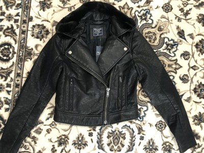 abercrombie and fitch faux leather jacket