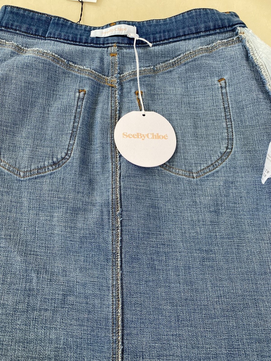 See By Chloe High-Waist Mini Denim Skirt. FR38/UK10 | eBay