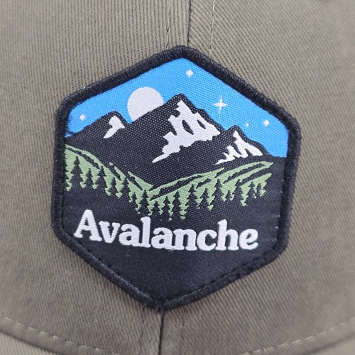 Avalanche Outdoor Supply Company Trucker Hat Snapback Green Beige One Size Cap - Picture 6 of 13