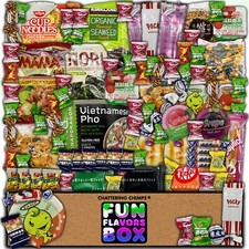Asian Snacks Box Ultimate 100 Count Variety Candy Snack Care Package Sampler