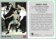 1991 AW Sports All World Boxing Barney Ross #130👍