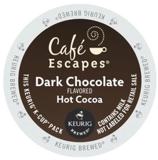 Cafe Escapes Dark Chocolate Hot Cocoa  24 to 144 K cups Pick Any Size FREE SHIP