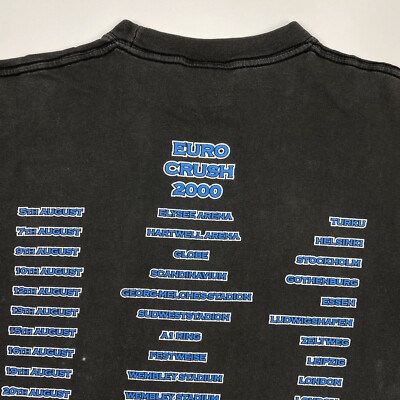 Vintage 2000 Bon Jovi Forever 'Euro Crush Tour' T-Shirt Redwood