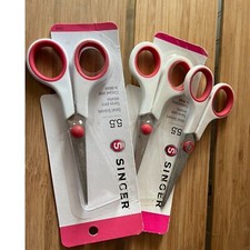 Lot 3 Pair Singer Detail Scissors 5.5" Sewing Embroidery Crochet New