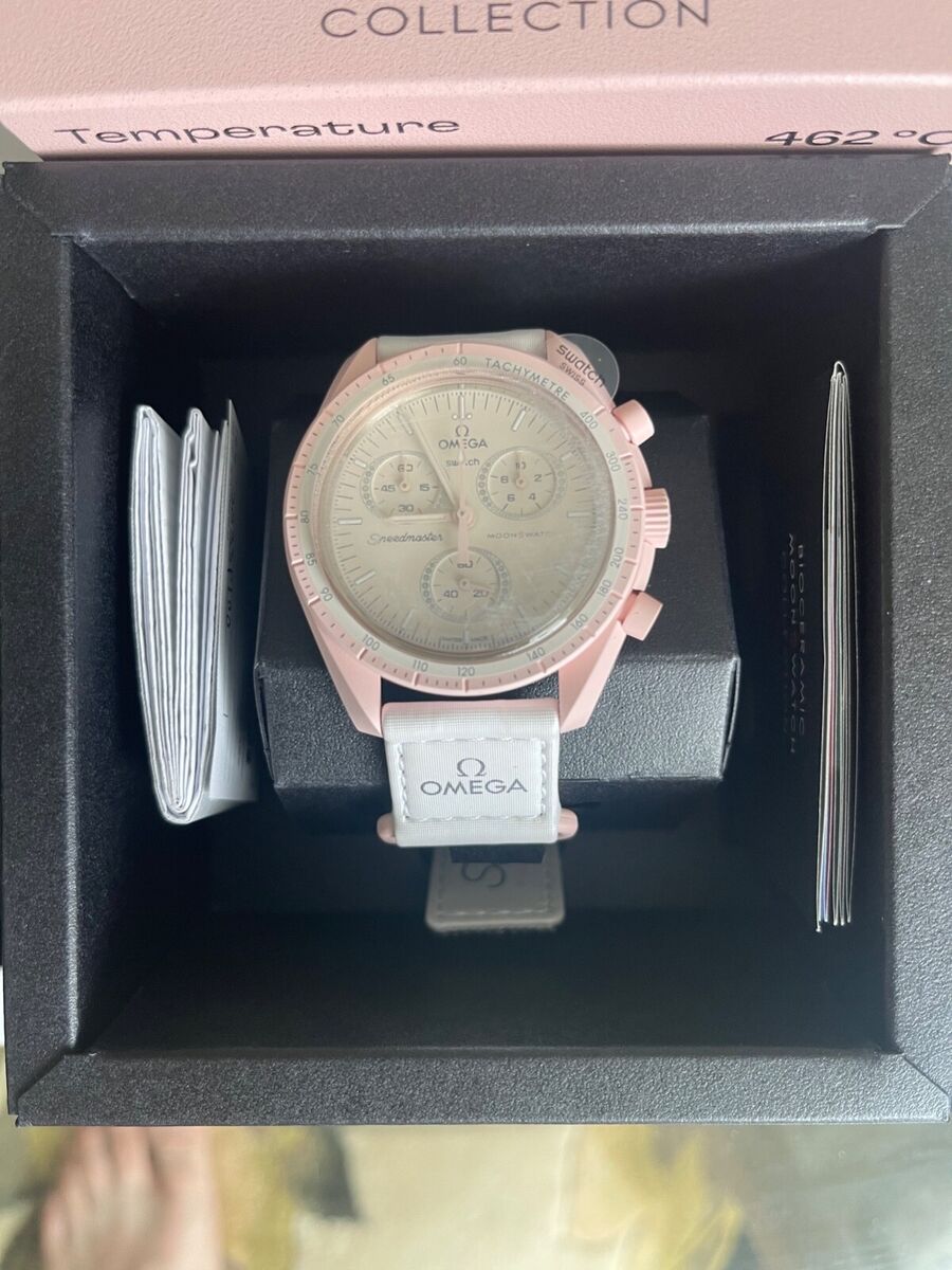 OMEGA x Swatch Speedmaster MoonSwatch Pink Men's Watch OMEGA x Swatch Speedmaster MoonSwatch Pink Men's Watch