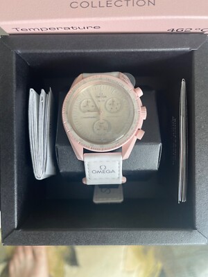 OMEGA SWATCHピンク OMEGA x Swatch Speedmaster MoonSwatch Pink Men's Watch