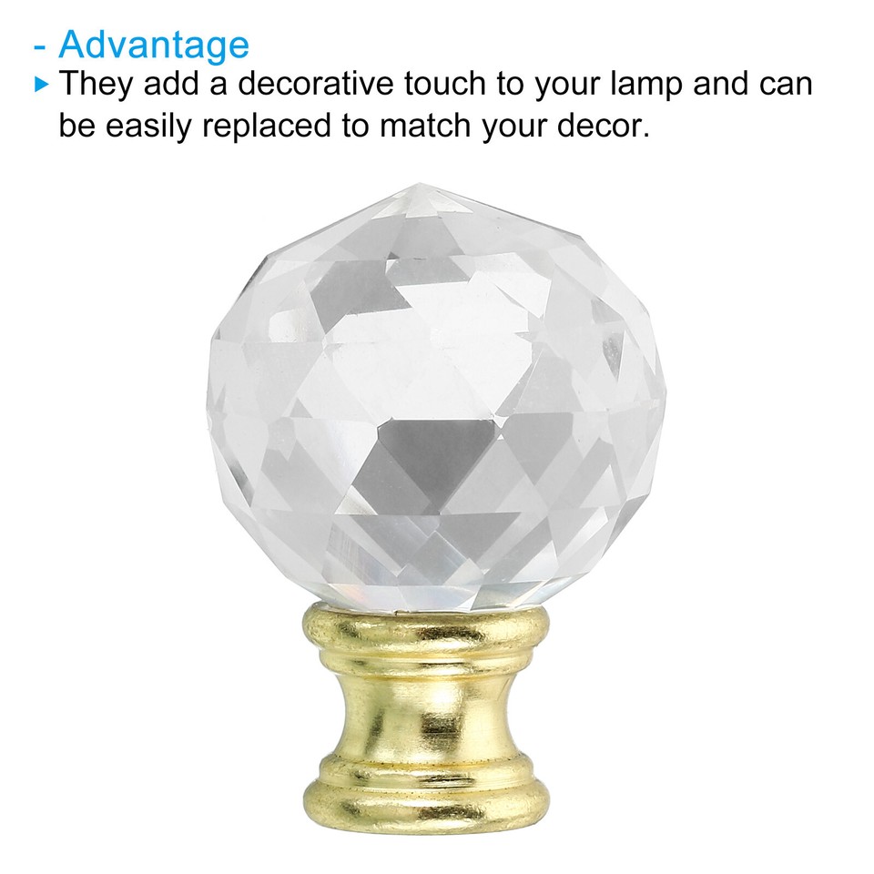 2-Pack Modern Lamp Finials - Elegant Knob Decor For Table & Floor Lamps