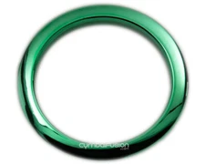 Bass Drum O's 4" Green Chrome Drum O's - HCG4