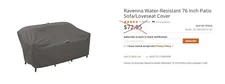 Classic Accessories Ravenna Patio Loveseat Cover  M 76" L x 32.5" x 33" H - NIP 