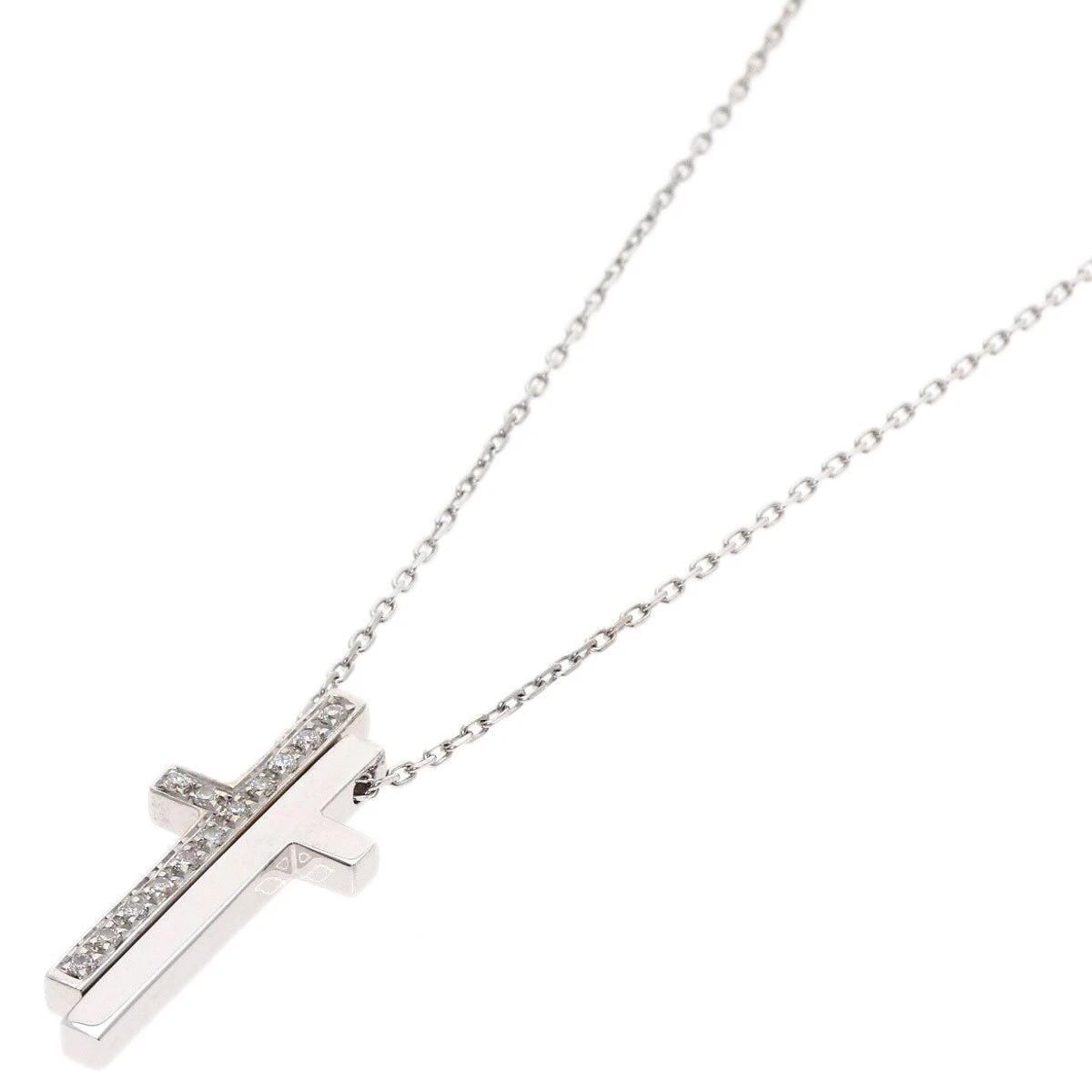 Collana Gucci panno separato diamante K18 oro bianco