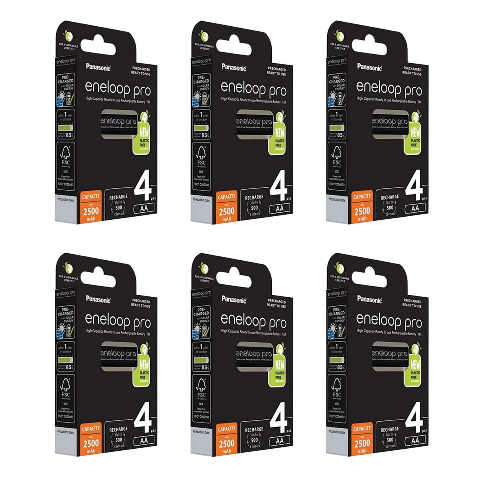 24 Panasonic Eneloop Pro AA 2500mAh BK-3HCDE: Energia in Viaggio