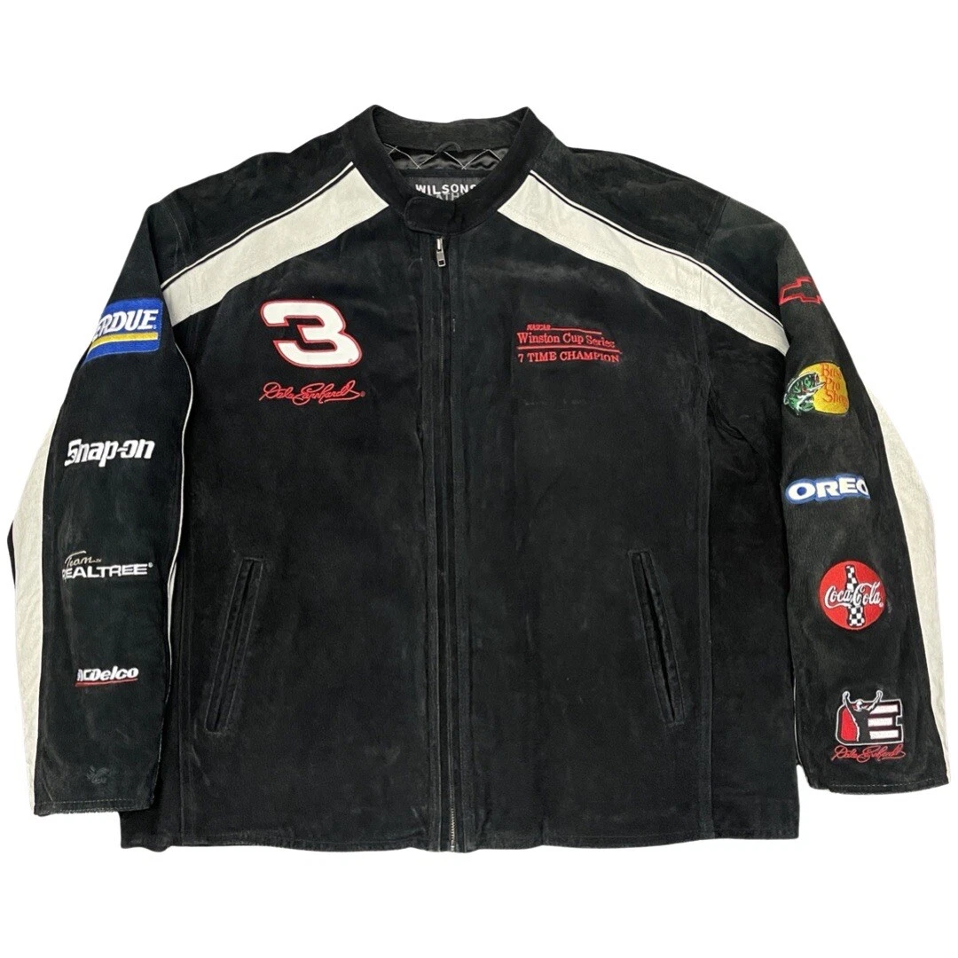 Dale Earnhardt Nascar Wilsons Leather Chase Authentic Suede VTG