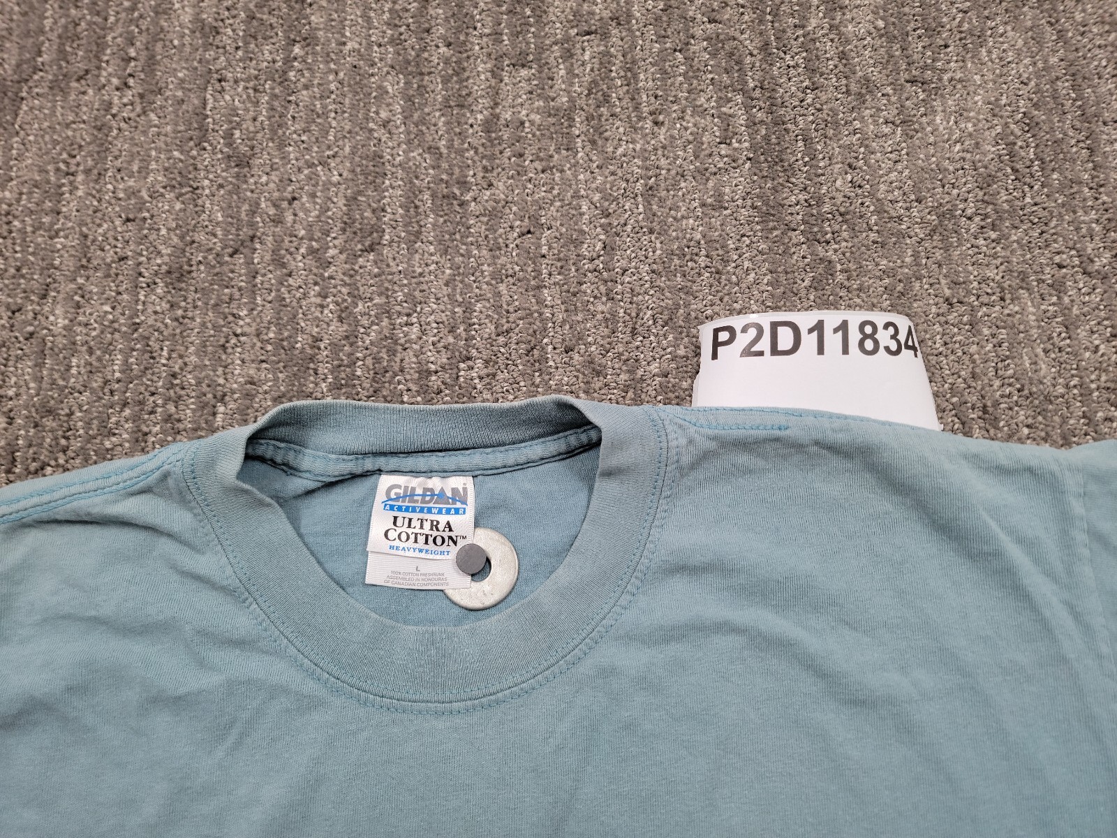 Gildan Men Shirt Large Green Classic Graphic Travel H… Gem