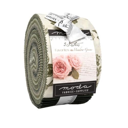 3 Sisters Meadow Greens Jelly Roll® 44362JR Moda Precuts Jelly Roll 100% cotton - Picture 1 of 3