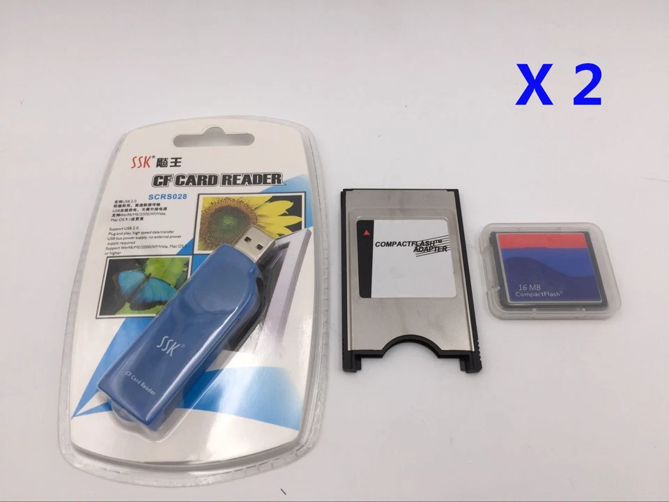 2Kit CNC CF Compact Flash card+CF-PCMCIA Adapter+SSK USB2.0 reader FANUC - Image 3 of 4