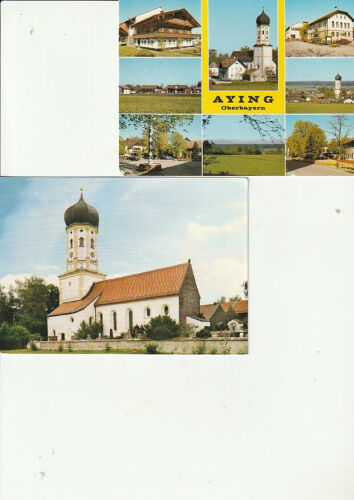 AYING , Oberbayern   -----  2 verschiedene AK  ,  color ---- - Foto 1 di 1