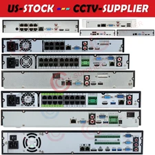 CCTV Original 64CH 32CH 16CH 8CH 4CH POE NO-POE NVR Network Video Recorder Lot