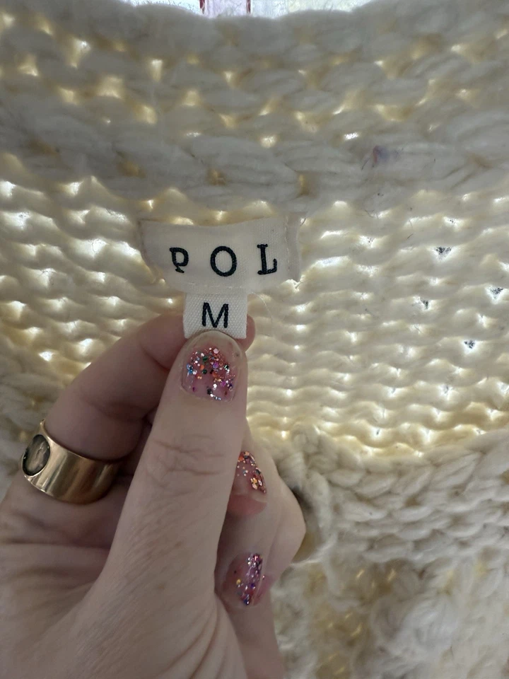 Suéter de punto con flores rosas talla grande Foto 3 de 4