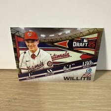 2025 Bowman Draft Chrome Eli Willits Draft Nights BDN-1 Nationals Top Draft Pick