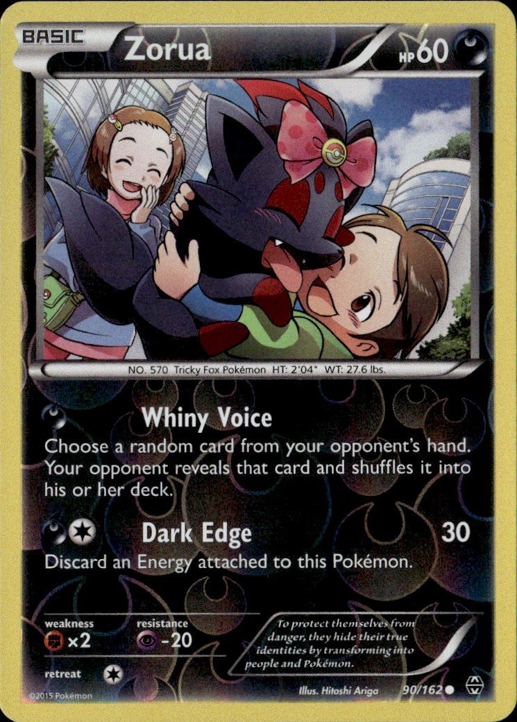 Zorua (90) Reverse Holo Common BKT XY - BREAKthrough 90/162 LP-NM