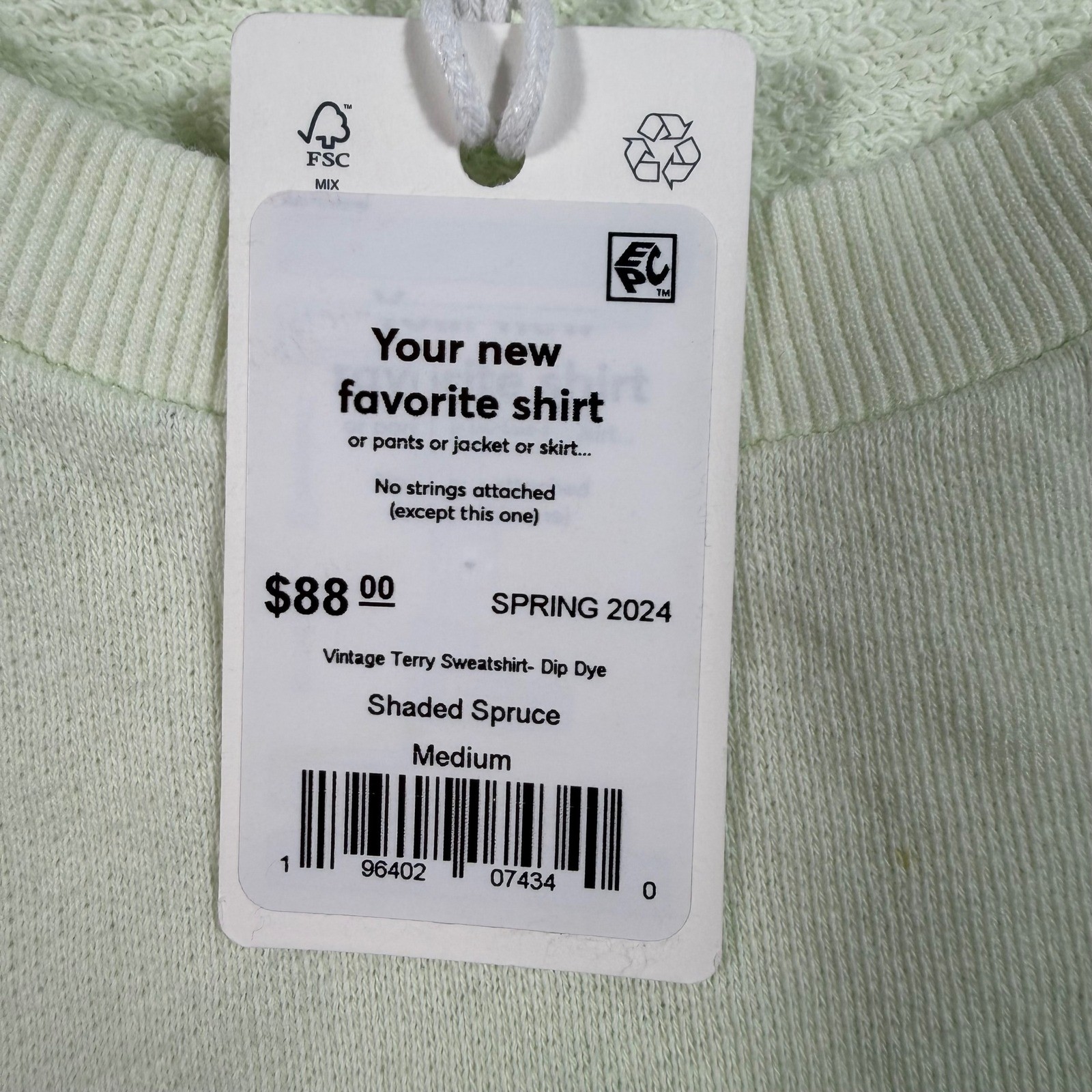 Marine Layer Womens M Dip Dye Terry Sweatshirt Shaded Spruce Green Blue Pullover