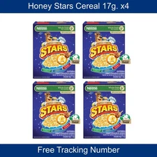Nestle Honey Stars Cereal Breakfast Snack 4 Packs Whole Grain 17g Each Import