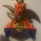 Busch Vintage Flying Eagle 3D Sign Beer A Logo Faux Wood Red Gold Blue Man Cave — photo 2