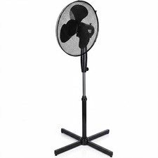Ventilateur Sur Pied, Réglable En Hauteur Jusqu'à 120 Cm, Noir - A