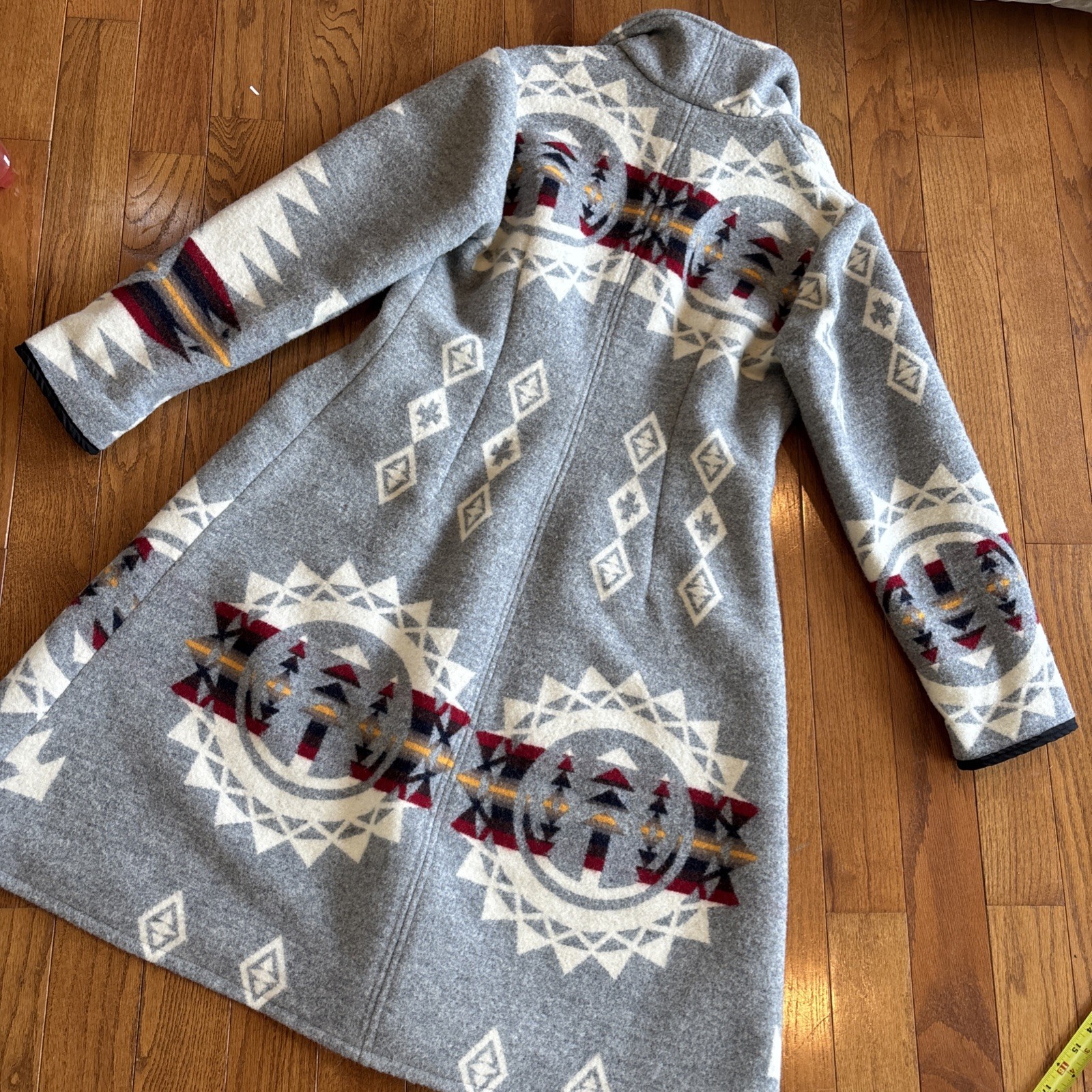 Hand Made  Coat Jacket Wool Pendleton Blanket Chi… - image 12