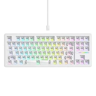 75% Custom Barebones Keyboard kit Gasket Mouted，Blank DIY Silent TKL Mechanic...