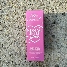 Too Faced Kissing Jelly Non-Sticky Lip Oil Gloss Raspberry  0.15 fl. oz.   (NEW)
