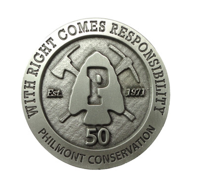 Philmont Scout Ranch Conservation Dept 50th Anniv Pewter Belt Buckle